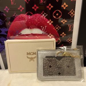 Brand new MCM with box coin purse with keychain